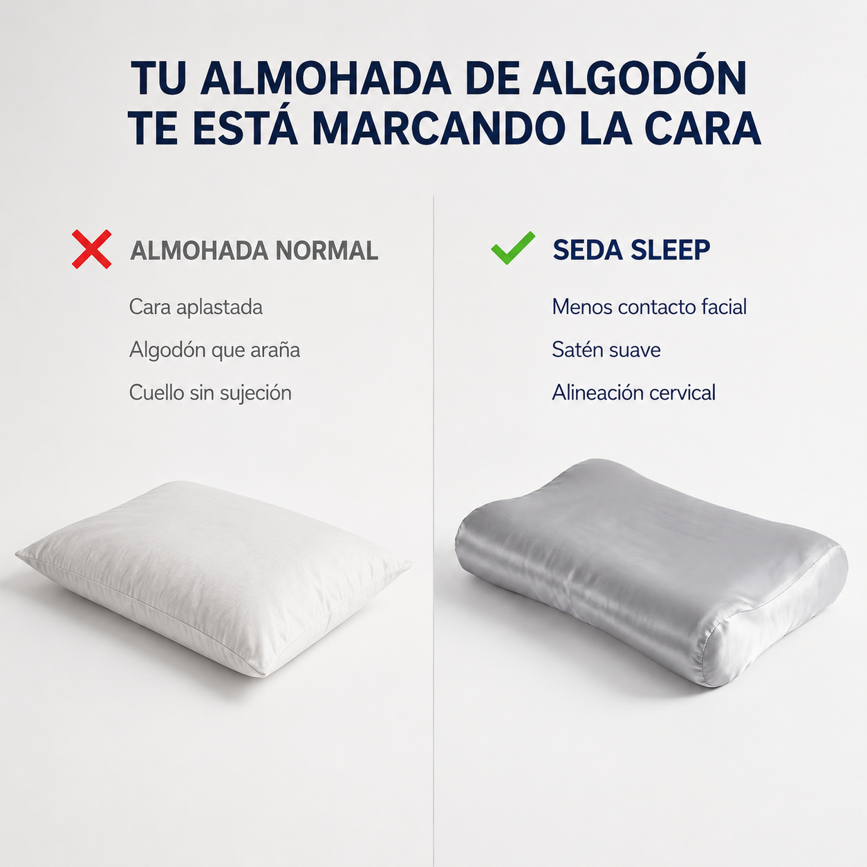 Seda Sleep™ — Almohada Ergonómica Belleza y Bienestar